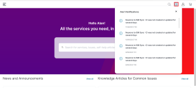 Viewing alert notifications.
